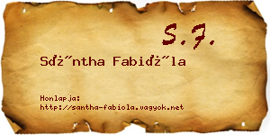 Sántha Fabióla névjegykártya